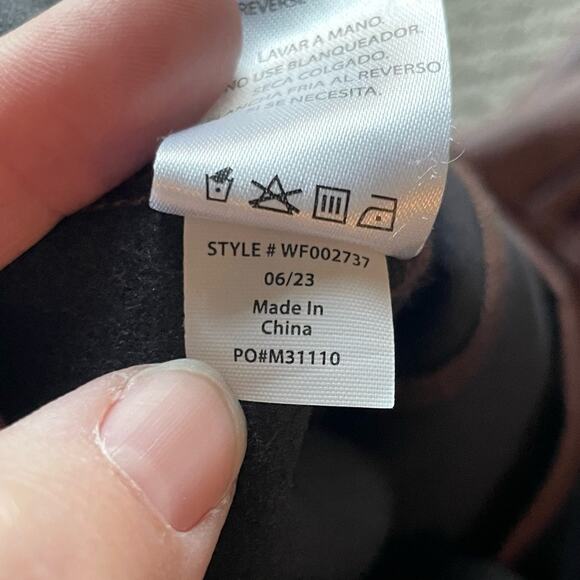 NWOT Wildfox Princess Seams Split Hem Faux Leather Pants in Brown Size L - Picture 10 of 11